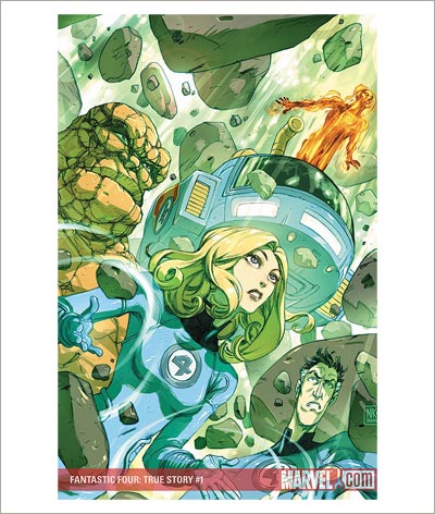 Fantastic Four: True Story #1 - cover by Niko Henrichon