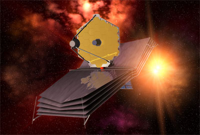 The James Webb Space Telescope (JWST) is a large, infrared-optimized space telescope, scheduled for launch in 2013. JWST will find the first galaxies that formed in the early Universe, connecting the Big Bang to our own Milky Way Galaxy. JWST will peer through dusty clouds to see stars forming planetary systems, connecting the Milky Way to our own Solar System. JWST's instruments will be designed to work primarily in the infrared range of the electromagnetic spectrum, with some capability in the visible range.