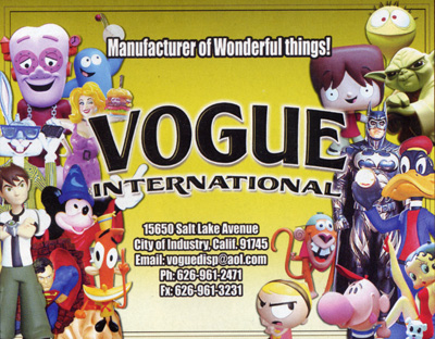New York Comic Con 2008: Vogue International - ad from program book - contact information