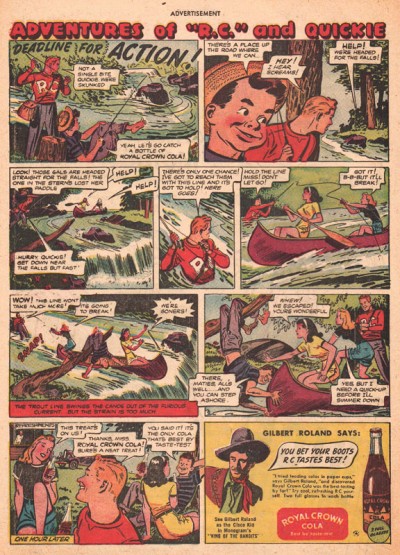 RC Cola Comic Book Ad: Adventures of R.C. and Quickie
